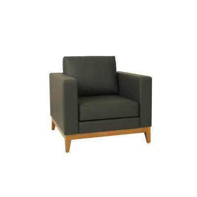 Ciemnozielony jednoosobowy designerski Fotel Relaks 1-miejsce siedzące z fotelem biurowym