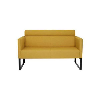 Sofa do Salonu Żółta Designerska 2-miejsce do siedzenia Sofa Podkładka Skóra Sofy Nowa