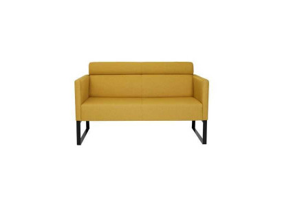 Sofa do Salonu Żółta Designerska 2-miejsce do siedzenia Sofa Podkładka Skóra Sofy Nowa