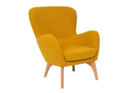 Żółty designerski Fotel Podkładka do salonu LoungeFotel Noble jednoosobowy
