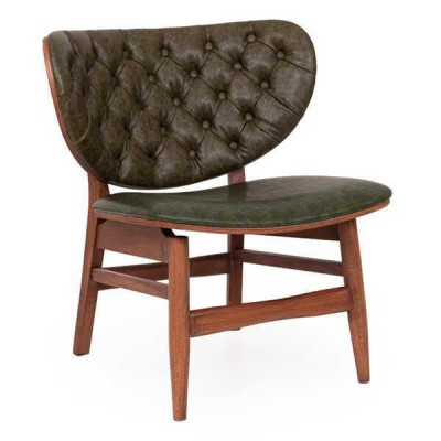 Nowoczesne krzesło Fotel z pojedynczym siedziskiem w kolorze Chesterfield Green