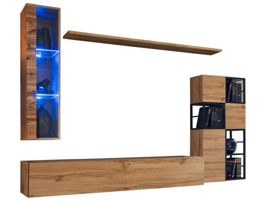 Meble Drewniane Brązowy Design Jednostka ścienna Szafka RTV Meble Meble do Salonu Ustaw