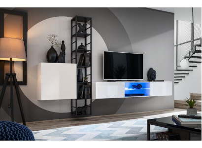 Kompletny zestaw do salonu 3 sztuki Jednostka luksusowa ścienna szafka ścienna stojak TV design