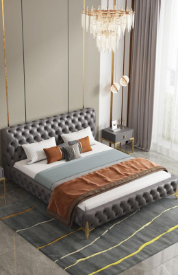 Chesterfield Łóżko Podkładka Design Luxury Double Hotel łóżko Luxury Hotel Nowość
