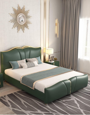Łóżko Podkładka designerskie luksusowe podwójne łóżko hotelowe zielone luksusowe hotel Chesterfield
