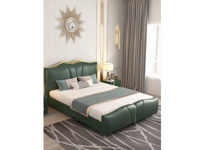 Łóżko Podkładka designerskie luksusowe podwójne łóżko hotelowe zielone luksusowe hotel Chesterfield