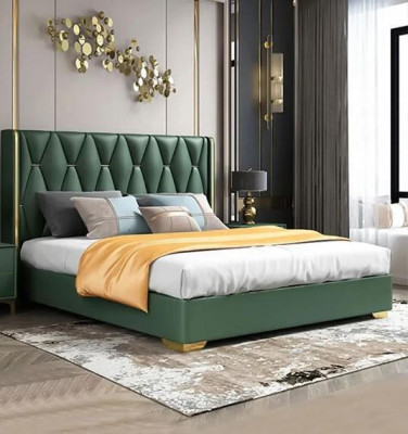 Łóżko Chesterfield Luksusowe łóżko Barokowe Rokoko Meble Hotel Skóra Sypialnia Nowość