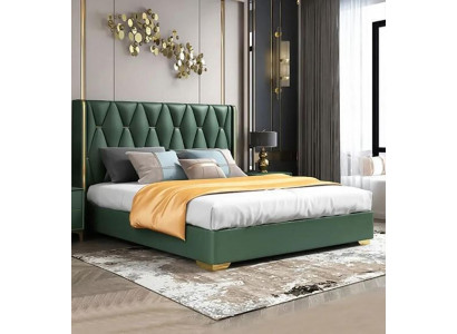 Łóżko Chesterfield Luksusowe łóżko Barokowe Rokoko Meble Hotel Skóra Sypialnia Nowość
