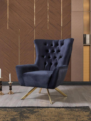 Chesterfield Zestaw sofowy trzyosobowy Fotel niebieski luksusowy zestaw 3 sztuki 3+3+1