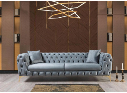Nowoczesne trzyosobowe meble Chesterfield Meble Stal odporne na korozję poliestru