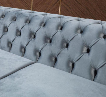 Nowoczesne trzyosobowe meble Chesterfield Meble Stal odporne na korozję poliestru