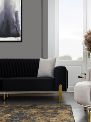 Nowoczesna czarna trzyosobowa sofa ze stalą ochronną Podkładka Couch Sofas Design