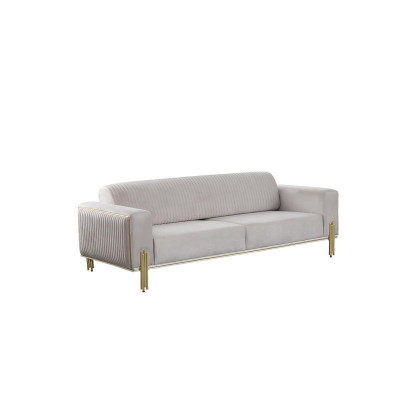 Biała Sofa Trzyosobowa Nowoczesna Kanapa Meble Tapicerowane Meble do Salonu Nowość
