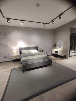 Designerski Zestaw Sypialnia Łóżko 2x Szafki nocne Szafa New I Luxurious