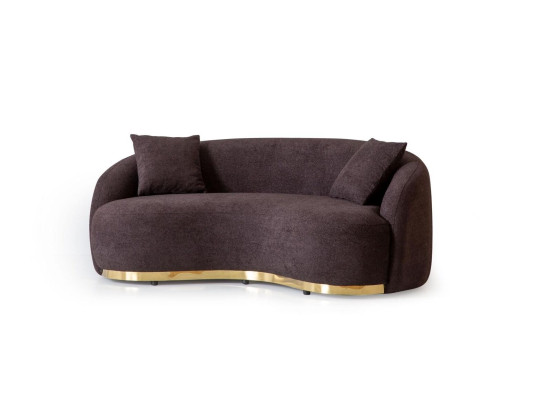 Meble do salonu luksusowa sofa 3 - miejsce do siedzenia design brązowa miękka sofa Podkładka Włókienniczy 230cm