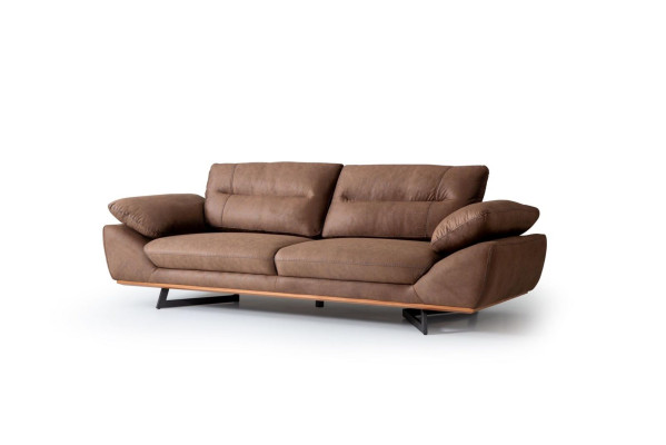 Nowoczesna Designerska Sofa 3 miejsce do siedzenia 240cm xxl Couch Podkładka Sofas Design Brown