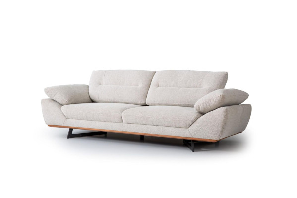 Sofa Comfort Designer 3 miejsce do siedzenia Podkładka Sofy Design Biały w salonie