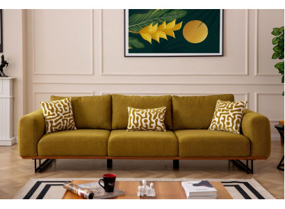 Włoska Sofa Kanapa Podkładka 4 miejsce do siedzenia Meble 270cm Kanapy Tekstylne Nowe