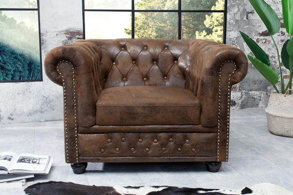 Chesterfield Fotel TV Couch 1 miejsce do siedzenia Sofa Włókienniczy Materiał Kanapy Podkładka