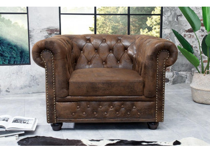 Chesterfield Fotel TV Couch 1 miejsce do siedzenia Sofa Włókienniczy Materiał Kanapy Podkładka