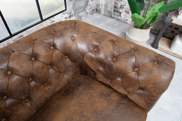 Chesterfield Fotel TV Couch 1 miejsce do siedzenia Sofa Włókienniczy Materiał Kanapy Podkładka