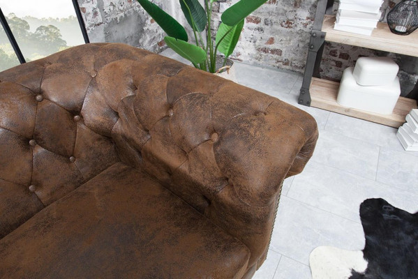 Chesterfield Fotel TV Couch 1 miejsce do siedzenia Sofa Włókienniczy Materiał Kanapy Podkładka