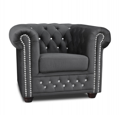 Chesterfield Fotel TV Couch 1 miejsce do siedzenia Sofa Włókienniczy Materiał Kanapy Podkładka Nowość