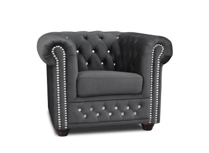 Chesterfield Fotel TV Couch 1 miejsce do siedzenia Sofa Włókienniczy Materiał Kanapy Podkładka Nowość