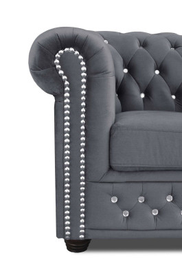 Kanapy Chesterfield Fotel TV Kanapa 1 miejsce do siedzenia Sofa Włókienniczy Materiał Podkładka Nowe