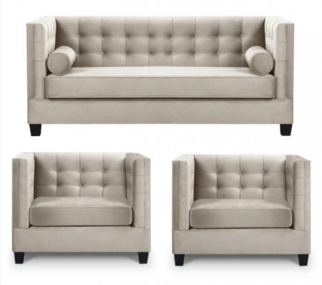 Sofa rozkładana Taupe Fotel Kreative Meble Włókienniczy Materiał Nowa Sofa do Salonu