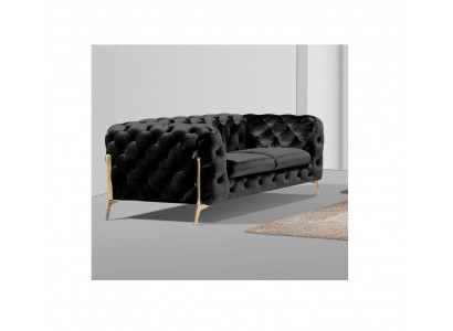 Design Chesterfield Sofa 2-miejsce do siedzenia Kanapa Aksamit Podkładka Włókienniczy Sofy Dwumiejscowe Nowa