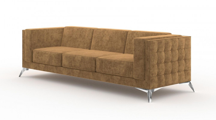 miejsce do siedzenia Sofa Podkładka Sofa Włókienniczy Materiał Chesterfield Couches Ustawić trzyosobową