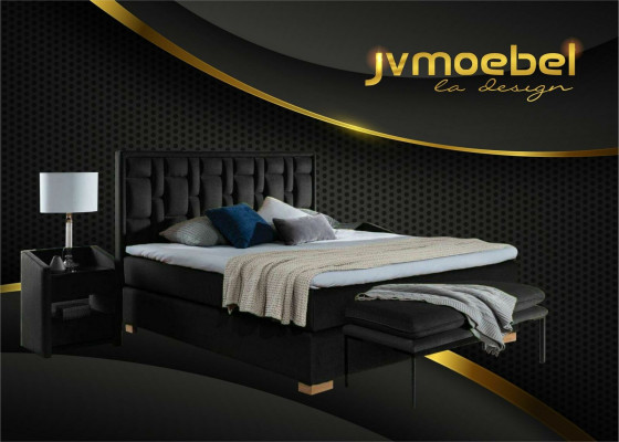 Design Łóżko Sypialnia zestaw 4 sztuki. Stolik nocny 2x Kanapa łóżko nowoczesne