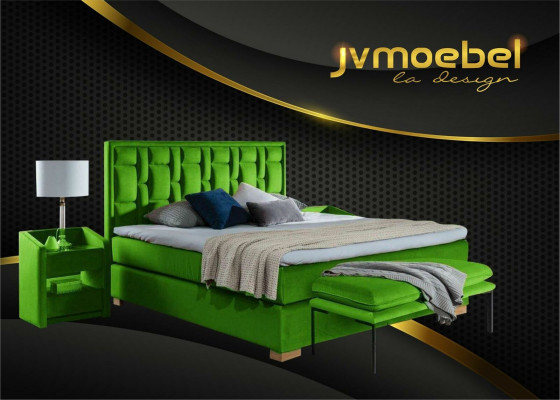 Design Łóżko Sypialnia zestaw 4 sztuki. Stolik nocny 2x Kanapa łóżko nowoczesne