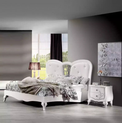 Sypialnia 5 szt. Zestaw Łóżko 2x Szafki nocne Szafa Modern Meble