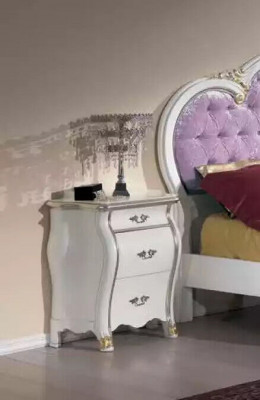 Klasyczny zestaw Sypialnia rama łóżka 2x Szafki nocne Kredens Meble