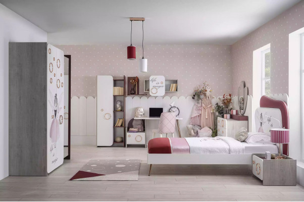 Szafa Półka na książkę Półka dla dzieci Shegał Meble dziecięce Rosa Drewno