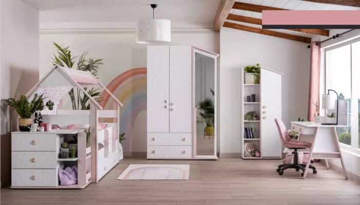 Design Szafa drewniana Szafa Szafa Meble Drewno Lustro Biały Nowość