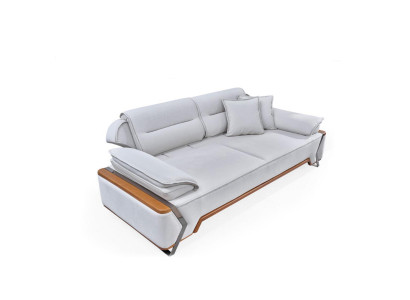 Designerska Biała Sofa Luksusowa Sofa do Salonu Podkładka 3-miejsce siedzące Nowa 3-er