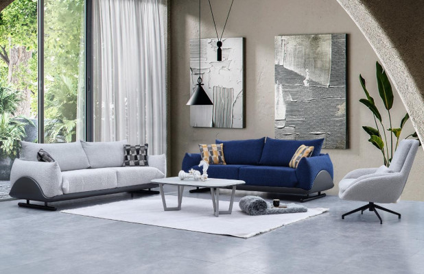 Salon Zestaw sofowy Designerski 3-miejsce siedzące Luksusowy Fotel 3-osobowa kanapa 3-częściowa