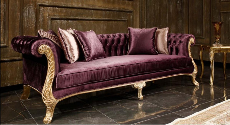 Zestaw sofowy Classic Pink Chesterfield 3-miejsce do siedzenia przy stoliku kawowym Fotel