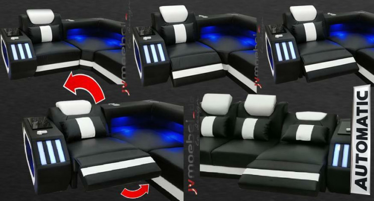 Design Skóra Podkładka Siedziba Pokój Narożnik Living Sofa +USB Designer Ustawić Sofy Nowość