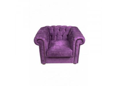 Chesterfield Fotel Couch Podkładka 1 miejsce do siedzenia Aksamit Design Couches Sofy