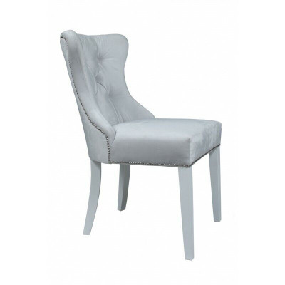 Projektant Szary Krzesła Chesterfield Design Podkładka Krzesło -Ustaw Zestaw 4 szt