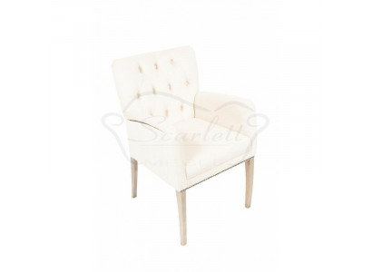 White Chesterfield Siedziba -Ustaw jadalnia Grupa Krzesła x4 Fotele Fotel