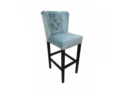 Hokery barowe Chesterfield Blue Zestaw 4 designerskich krzeseł barowych Krzesło