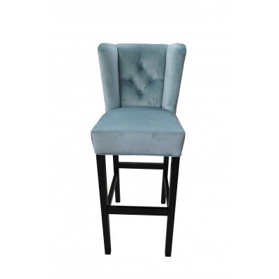 Hokery barowe Chesterfield Blue Zestaw 4 designerskich krzeseł barowych Krzesło