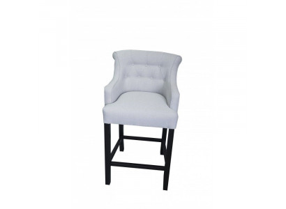 Designerskie stołki barowe Szary Chesterfield x4 Projektant Krzesło - Zestaw Podkładka do foteli