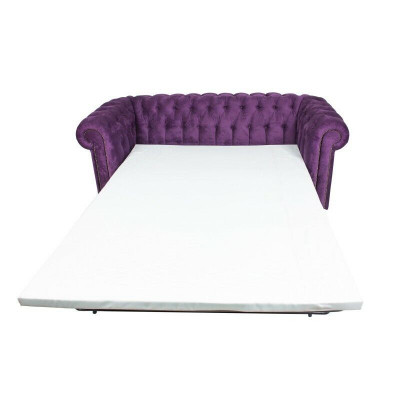 Sofa 3 miejsce do siedzenia Chesterfield Couch Sofa Łóżko Funkcja łóżka Kanapy Sofy Materiał Nowość