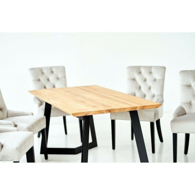 Design jadalnia Tabela + 4 fotele Chesterfield Siedziba Grupa Krzesła